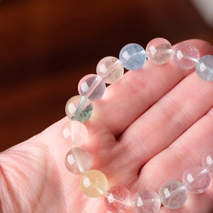 Morganite & Aquamarine Bracelet | Crystal Stretch Bracelet
