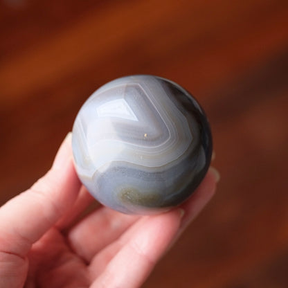 Banded Agate Sphere | Grey Agate Crystal Sphere