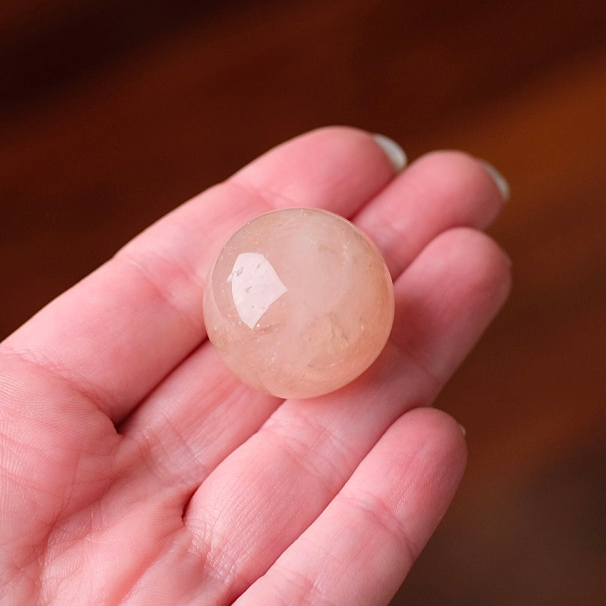 Peach Morganite Sphere | Pink Beryl Crystal Sphere