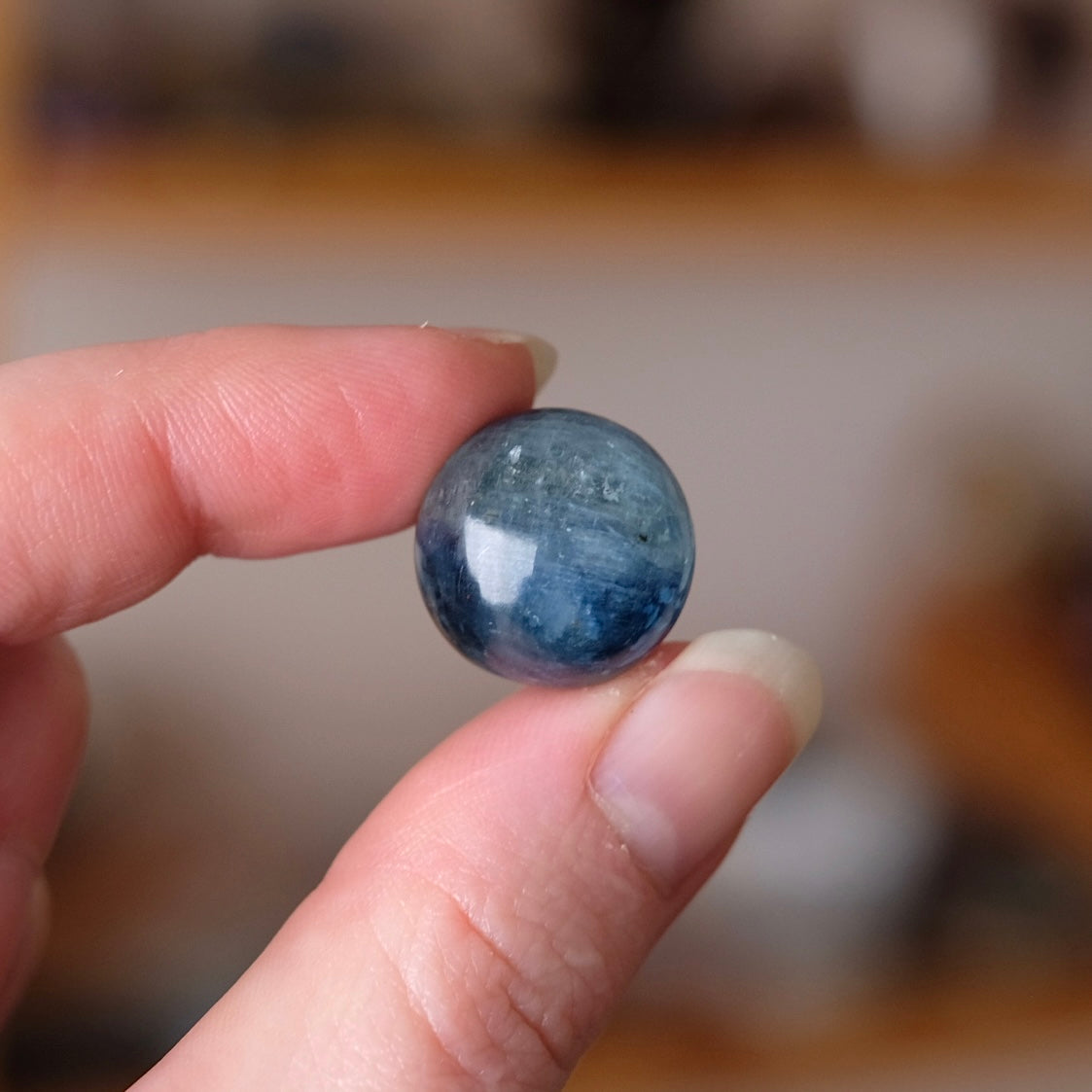 Gem Blue Kyanite Sphere | Mini Kyanite Crystal Sphere