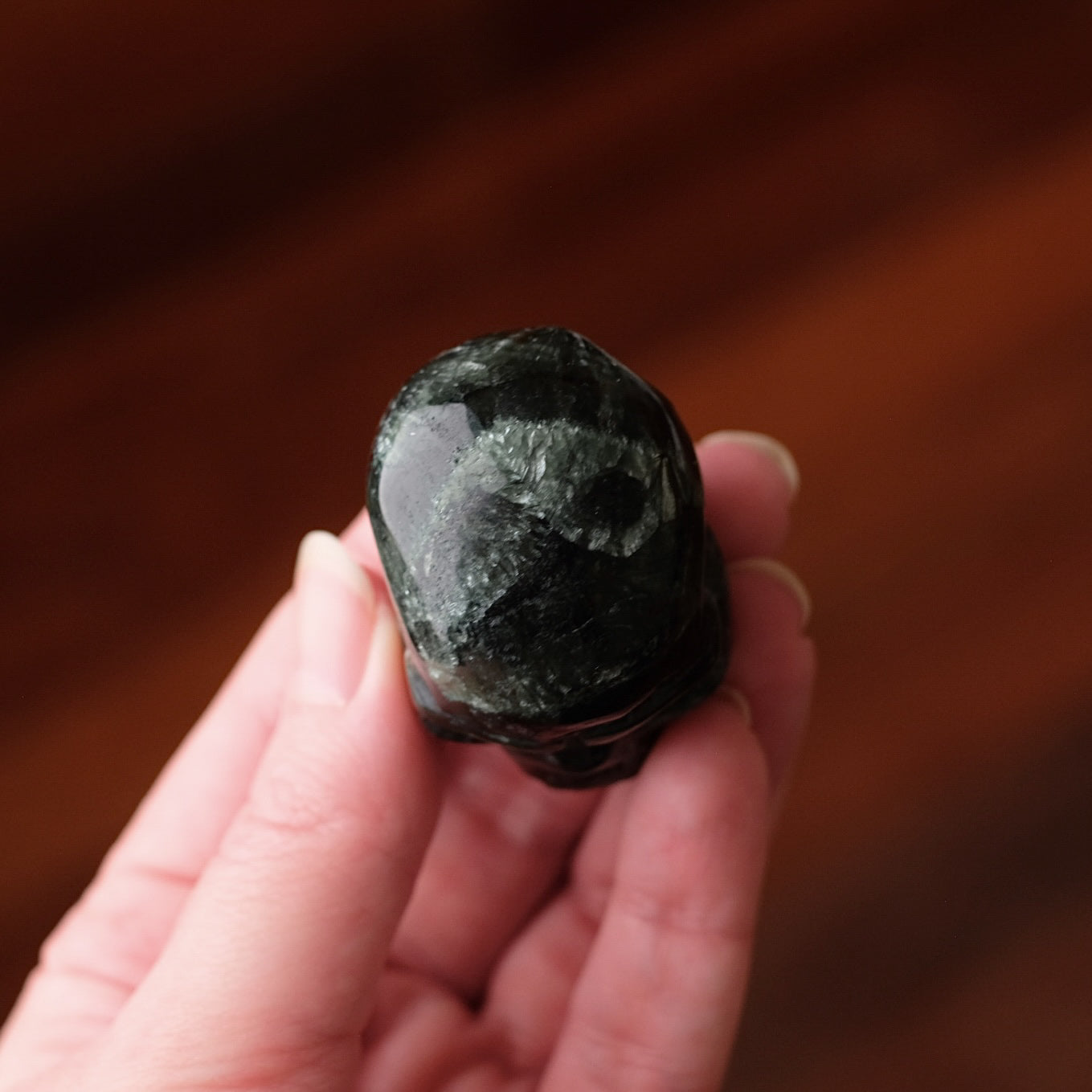 Seraphinite Crystal Skull | Rare Skull Carving
