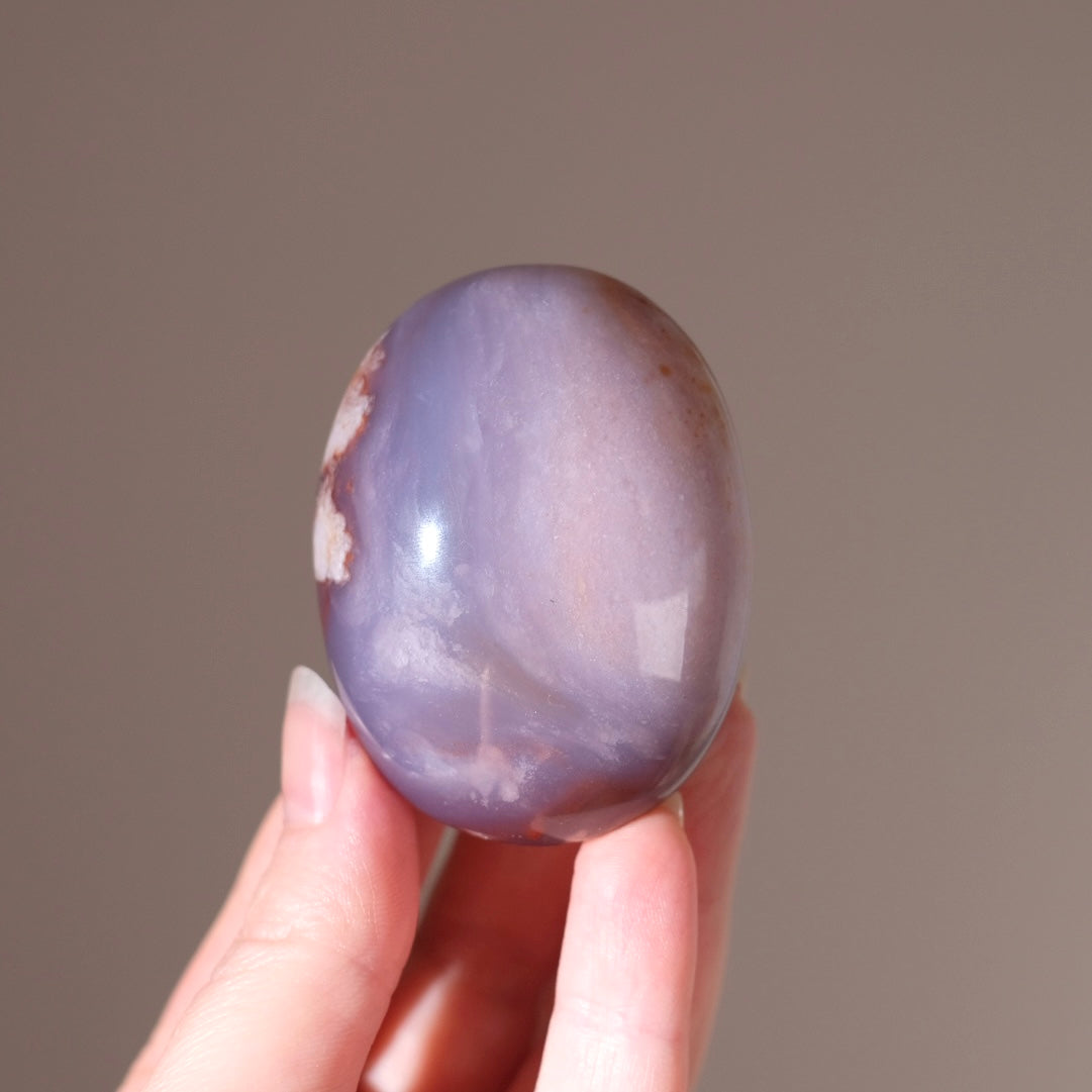 Flower Agate Palm | Flower Agate Crystal Palm Stone