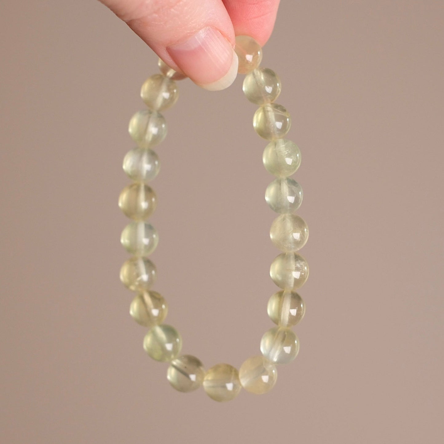 Yellow Prehnite Bracelet | Crystal Stretch Bracelet
