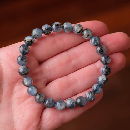 Blue Kyanite Bracelet | Kyanite Crystal Stretch Bracelet