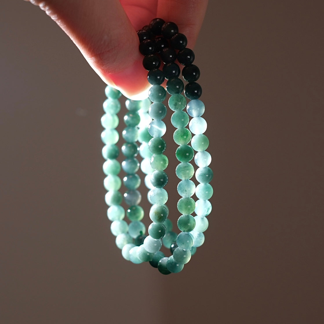 Guatemalan Blue Jadeite Bracelet | Blue Jade Crystal Stretch Bracelet