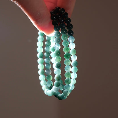 Guatemalan Blue Jadeite Bracelet | Blue Jade Crystal Stretch Bracelet
