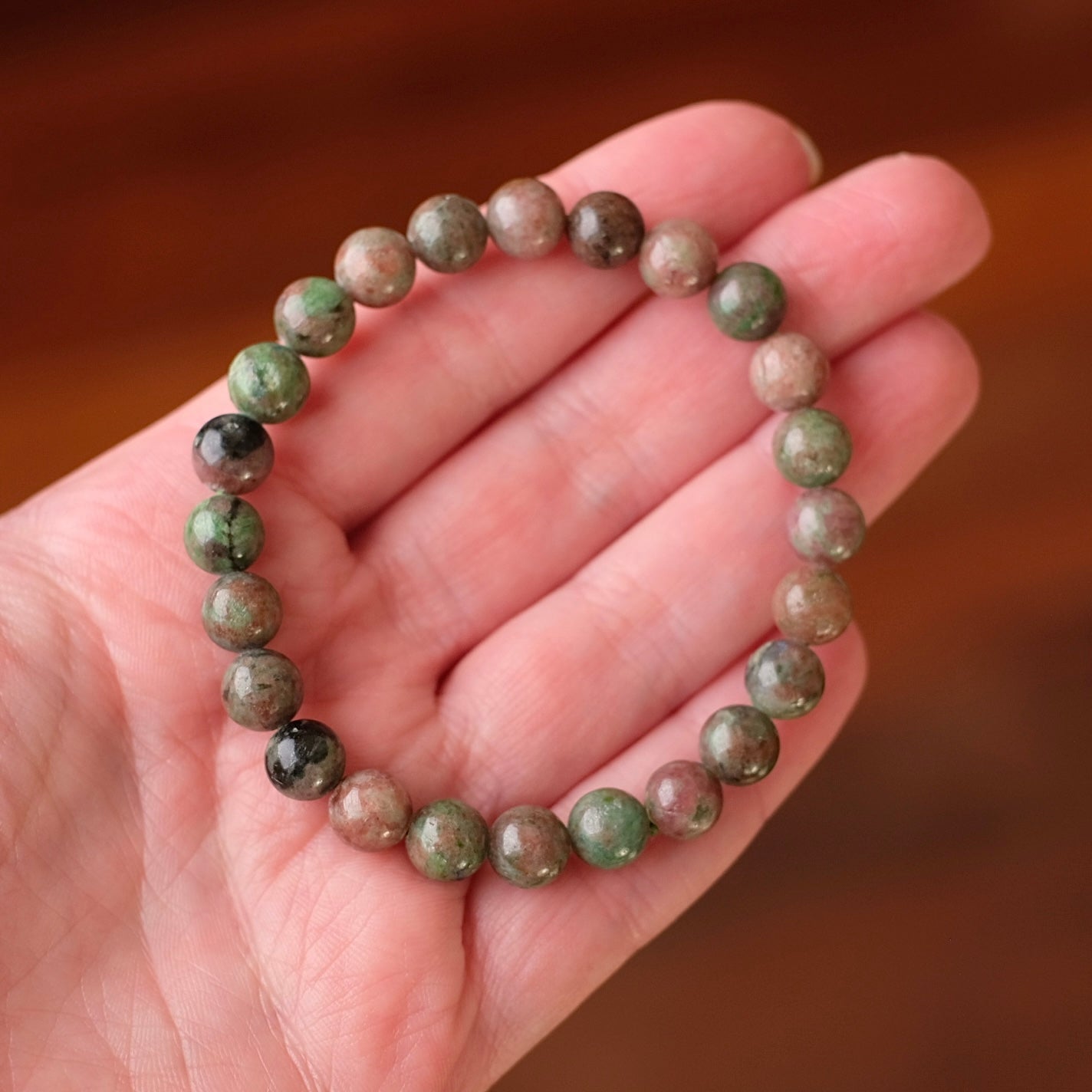 Eclogite Bracelet | Eclogite Garnet Crystal Bracelet