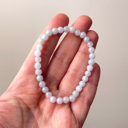 Purple Jadeite Bracelet | Burmese Jade Crystal Stretch Bracelet