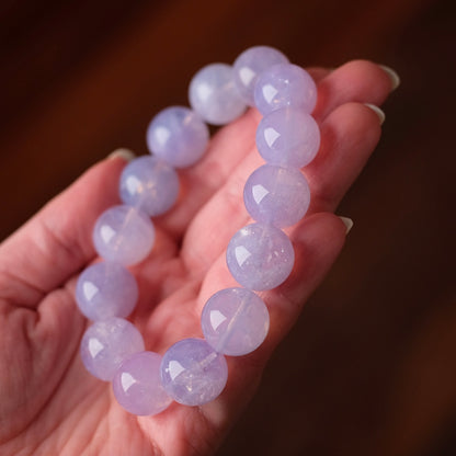 Jumbo Lavender Moon Quartz Bracelet | Crystal Stretch Bracelet