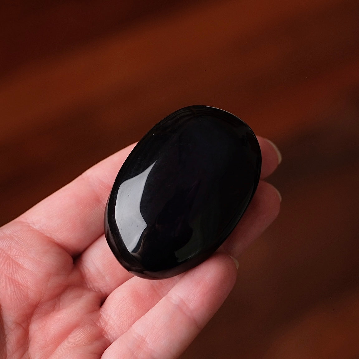 Rainbow Obsidian Palm | Velvet Obsidian Crystal Palmstone