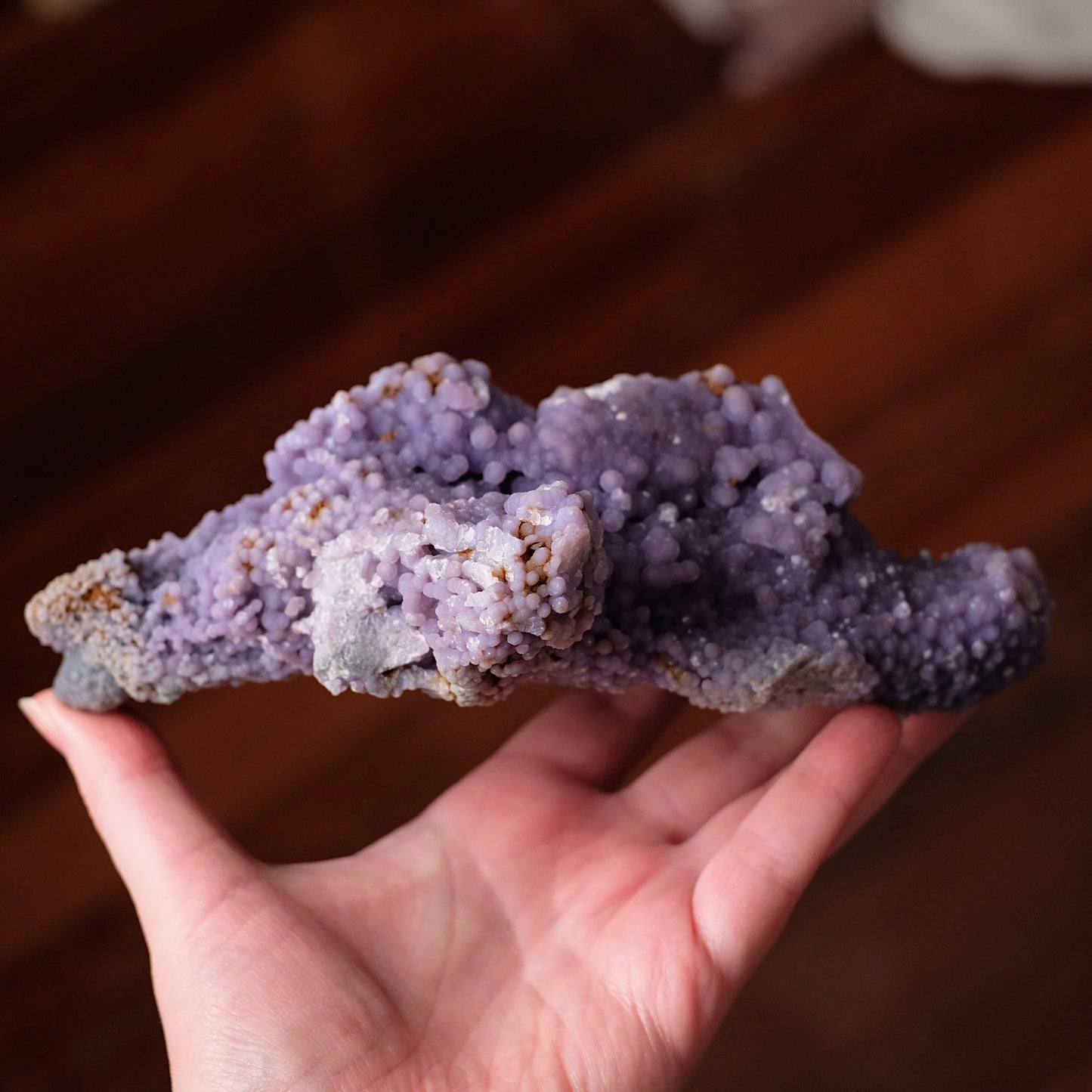 Druzy Grape Agate Crystal | Purple Botryoidal Chalcedony Crystal Specimen