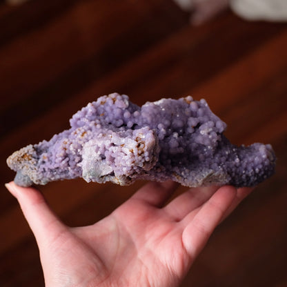 Druzy Grape Agate Crystal | Purple Botryoidal Chalcedony Crystal Specimen