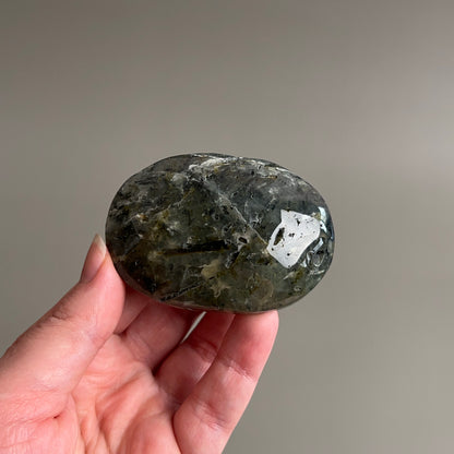 Prehnite Palm | Prehnite & Epidote Crystal Palm