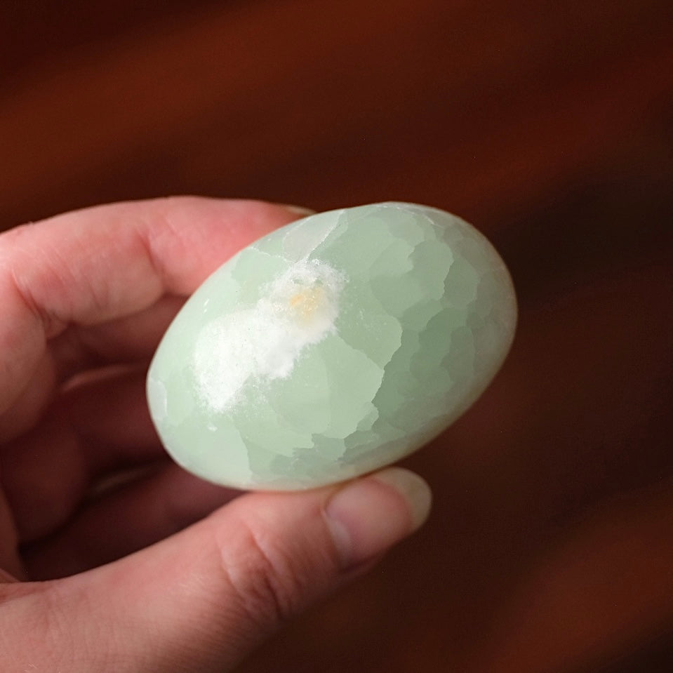 Caribbean Calcite Palm | Blue Calcite Crystal Palmstone