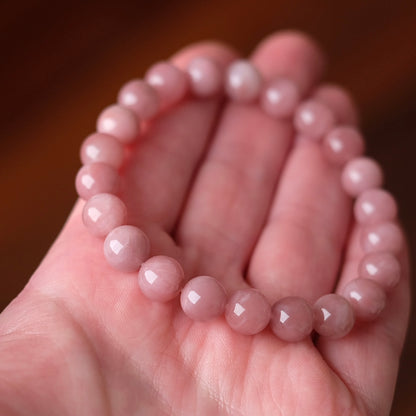 Guava Quartz Crystal Bracelet | Rare Pink Quartz Bracelet