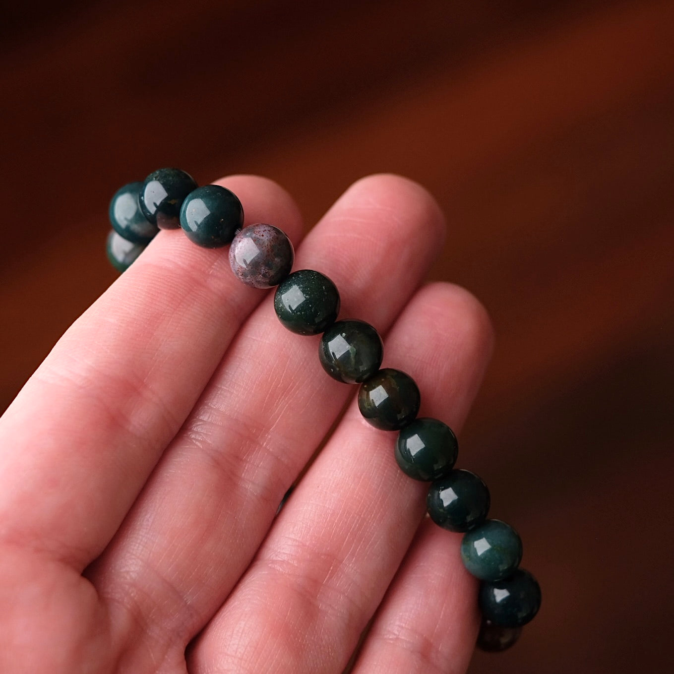 Bloodstone Bracelet | Heliotrope Crystal Bracelet