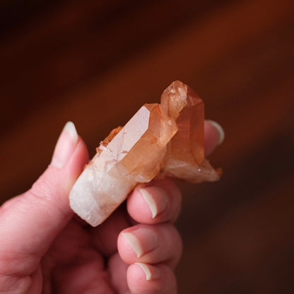 Tangerine Quartz Cluster | Orange Quartz Crystal Specimen
