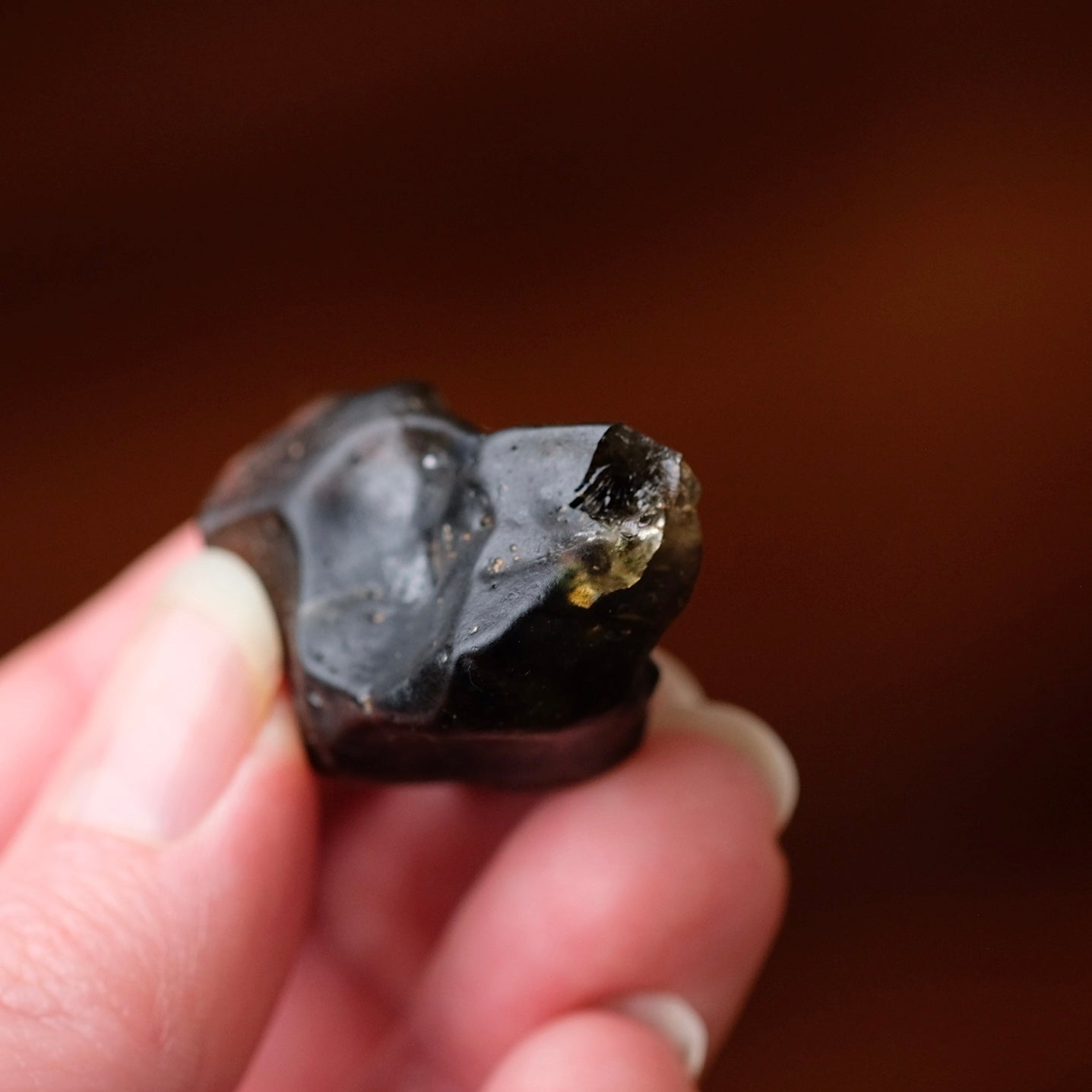 Libyan Desert Glass Specimen | Dark Libyan Desert Glass Crystal