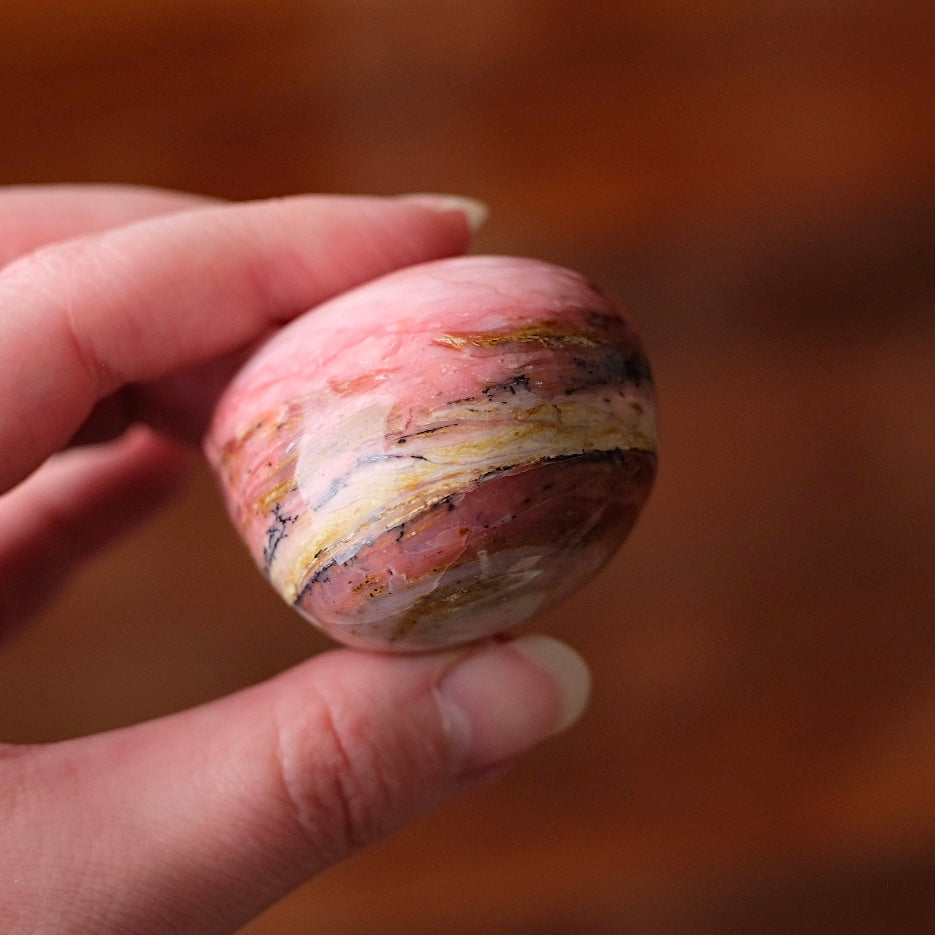 Peruvian Pink Opal Freeform | Polished Strawberry Opal