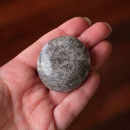 Merlinite Palm Stone | Dendritic Opal Palmstone