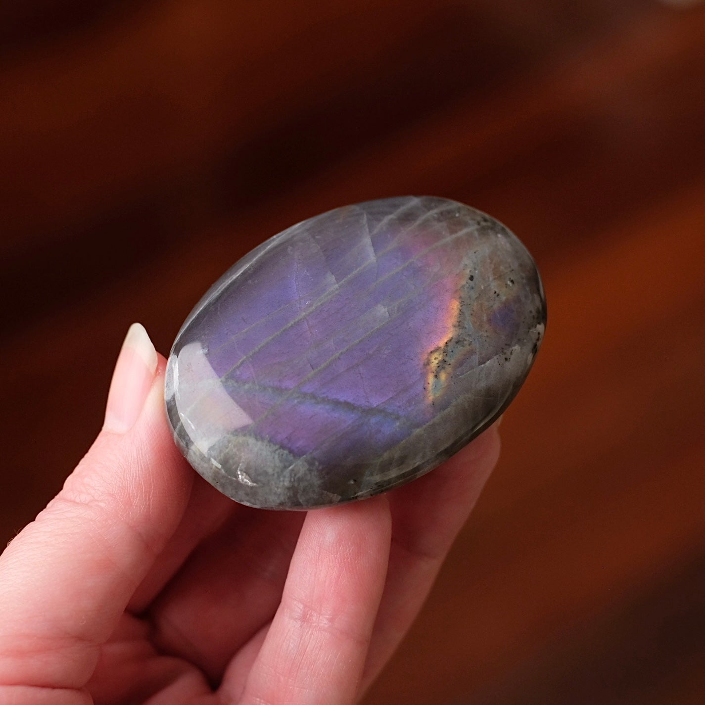 Purple Labradorite Palm | Sunset Labradorite Crystal Palm