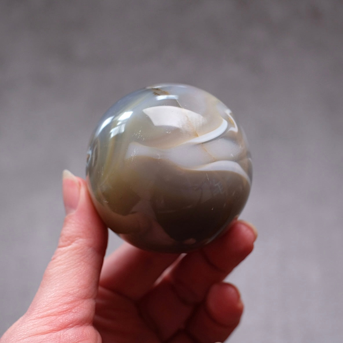 Banded Agate Sphere | Striped Agate Crystal Sphere