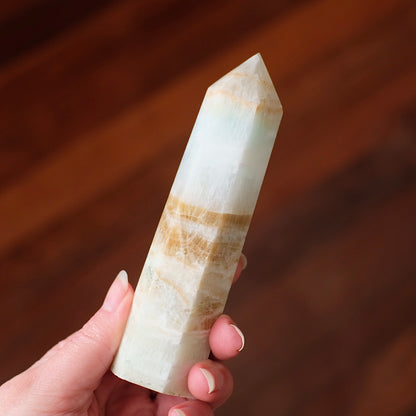 Caribbean Calcite Tower | Blue Calcite Aragonite Point