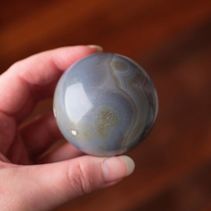 Banded Agate Sphere | Grey Agate Crystal Sphere
