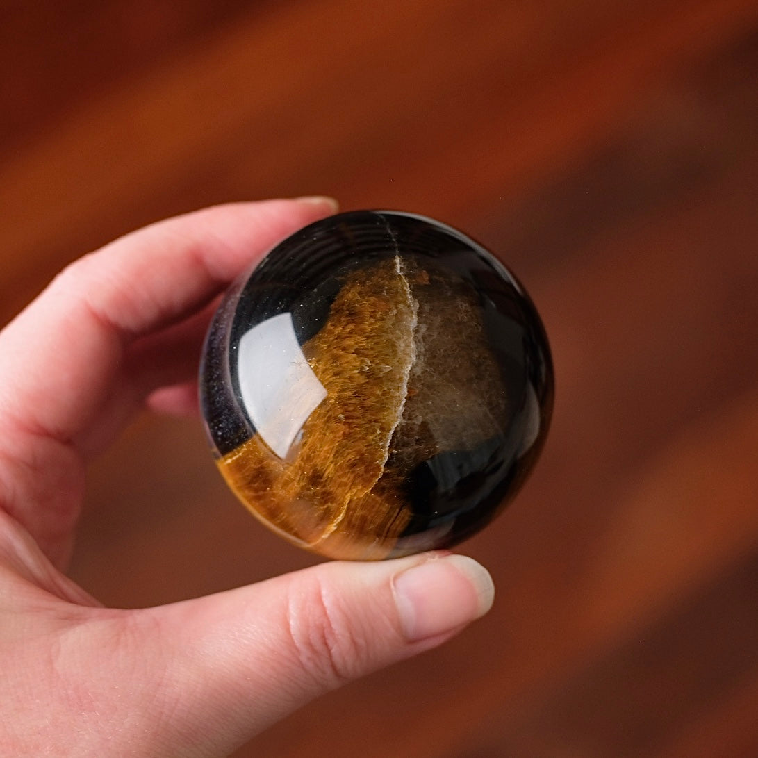 Blue Tiger Eye Sphere | Hawks Eye Crystal Sphere