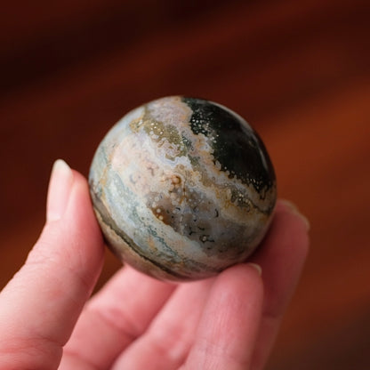 Sea Jasper Egg | Jasper Crystal Egg Carving