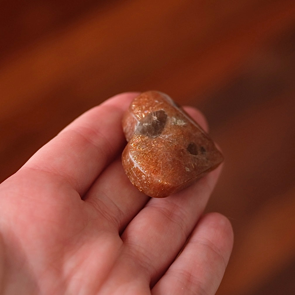 Glittery Sunstone Heart | Sunstone Crystal Heart