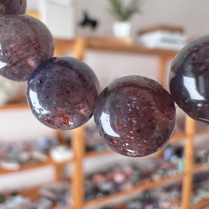 Bloodshot Iolite Bracelet | Gem Iolite Crystal Bracelet