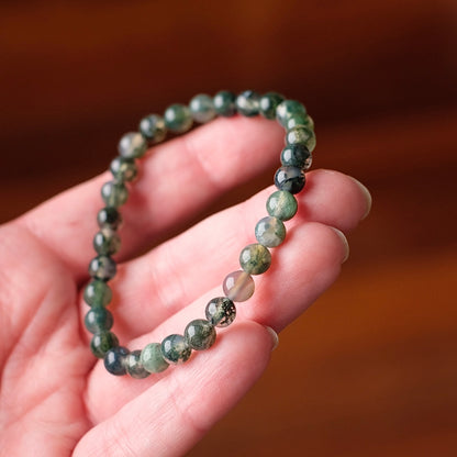 Moss Agate Bracelet | Agate Crystal Bracelet