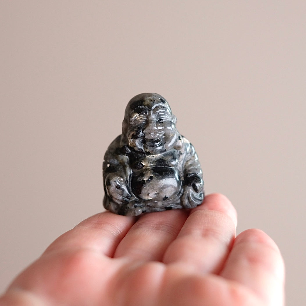 Larvikite Buddha Carving | Crystal Buddha