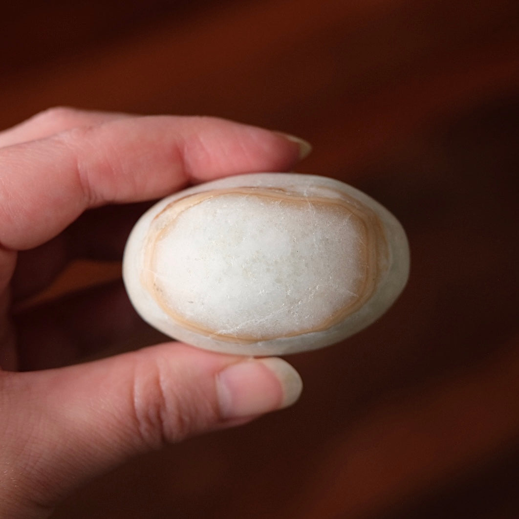 Caribbean Calcite Palm | Blue Calcite Crystal Palmstone