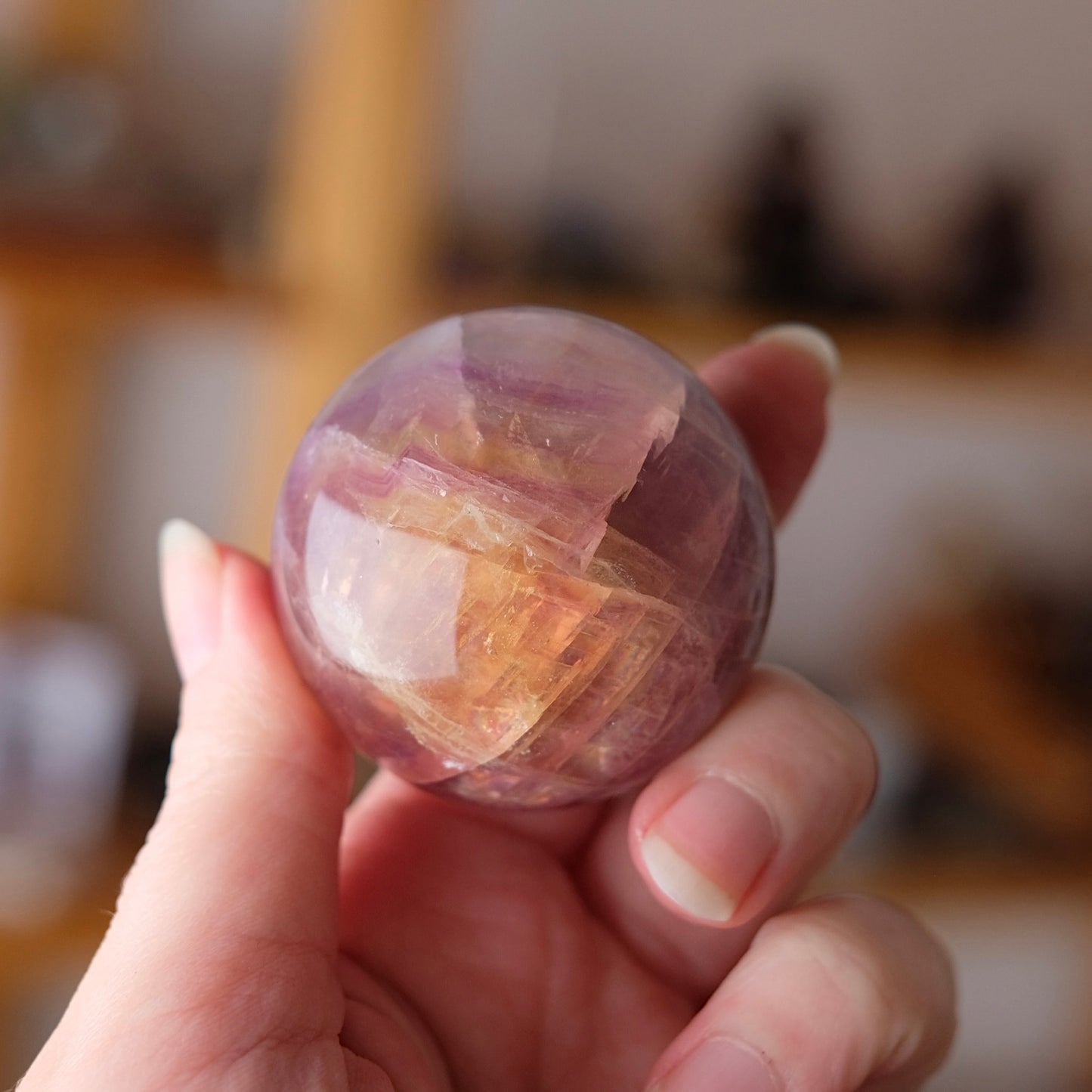 Rainbow Fluorite Sphere | Fluorite Crystal Sphere