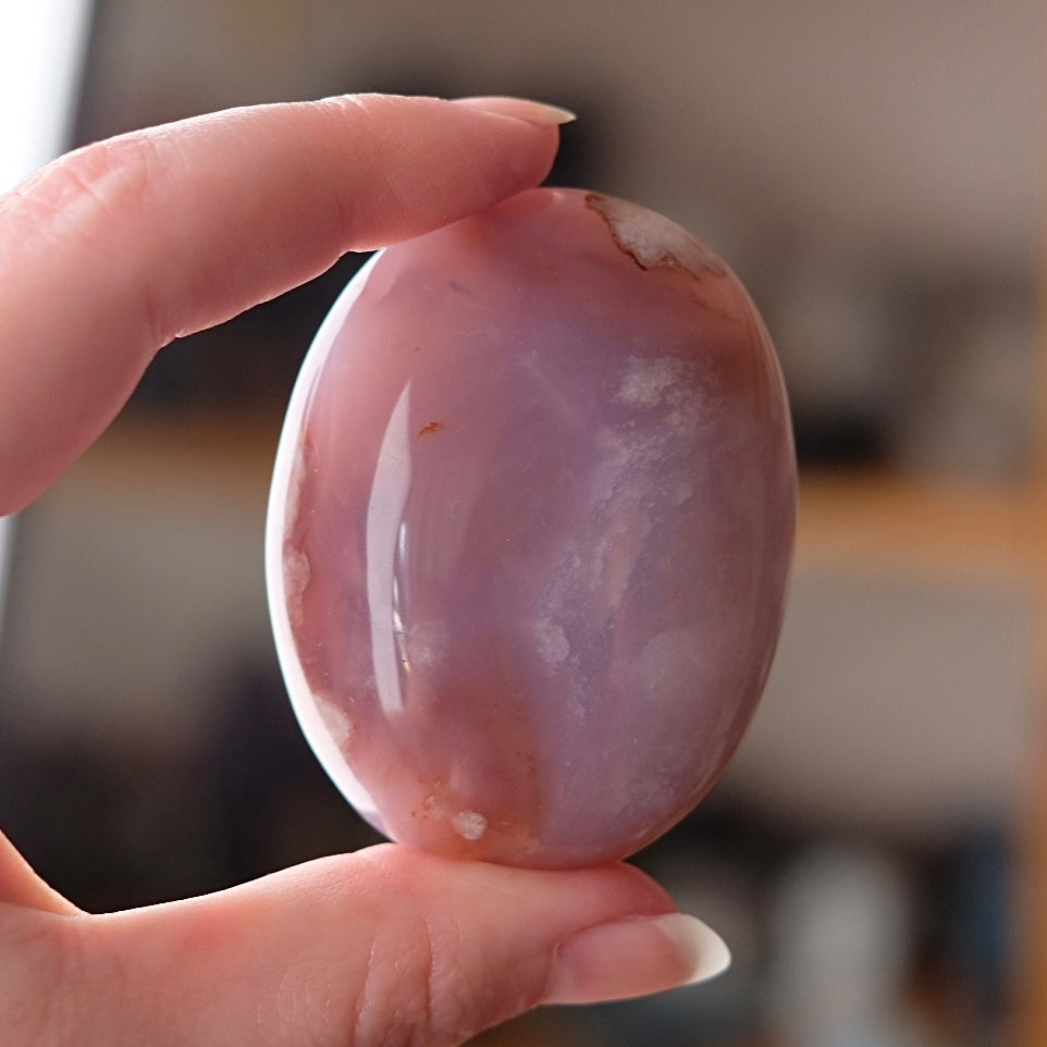 Flower Agate Palm | Flower Agate Crystal Palm Stone