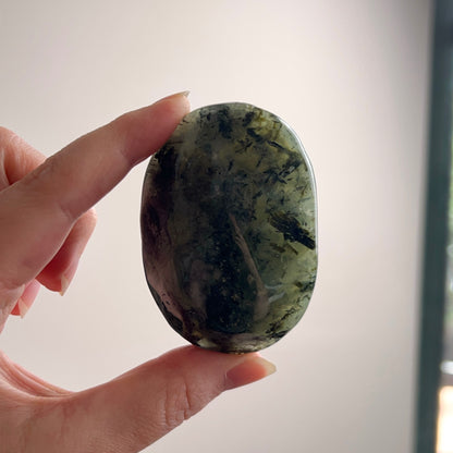 Prehnite Palm | Prehnite & Epidote Crystal Palm