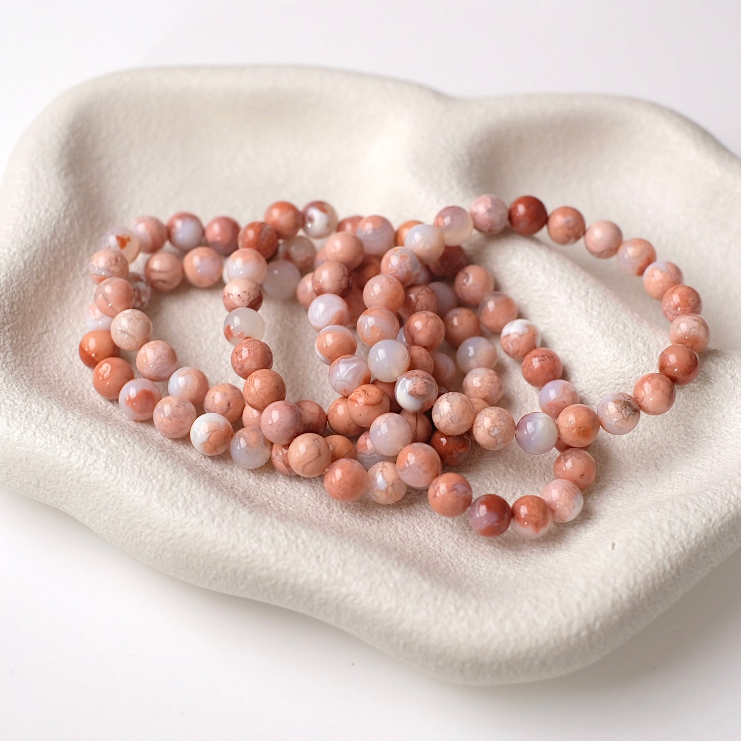 Cotton Candy Agate Bracelet | Crystal Stretch Bracelet