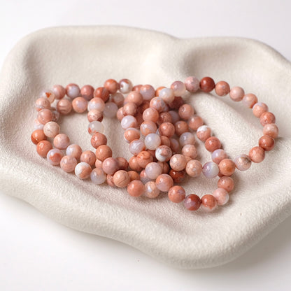 Cotton Candy Agate Bracelet | Crystal Stretch Bracelet