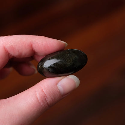 Flashy Labradorite Pocket Stone | Tumbled Crystal Palm
