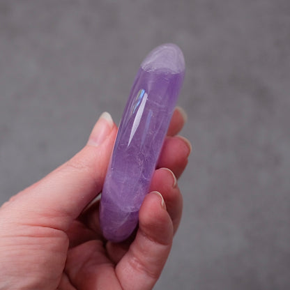 Amethyst Moon & Stand | Carved Crystal Moon Display Set