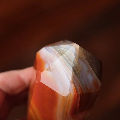 Carnelian Tower | Striped Carnelian Crystal Point