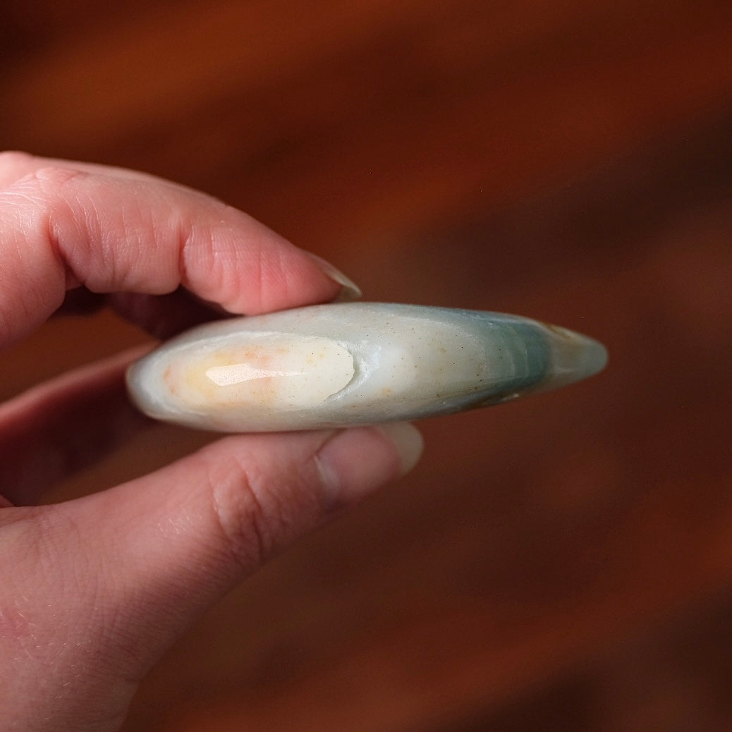 Azumar Moon | Teal Quartz Crystal Moon