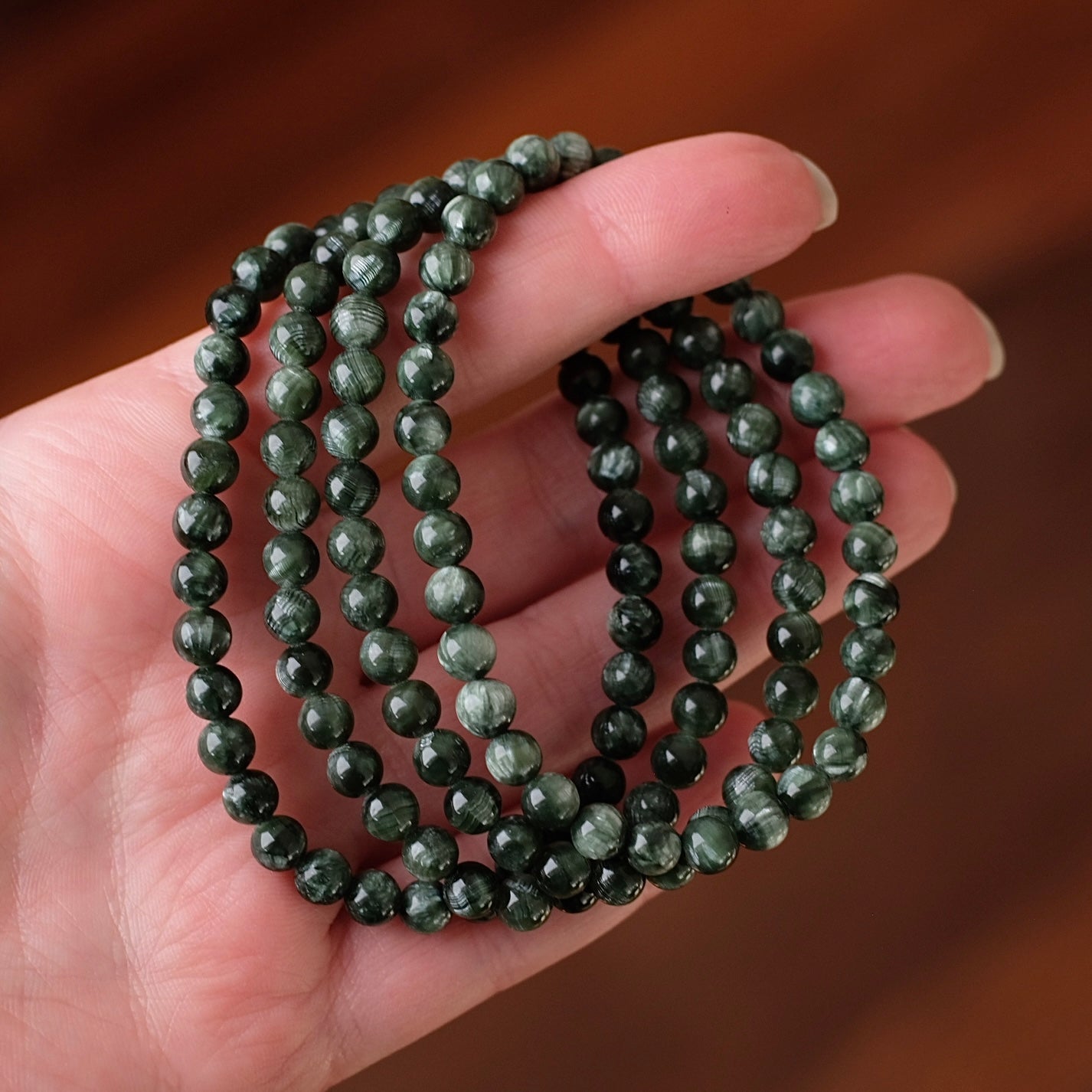 Seraphinite Bracelet | Crystal Stretch Bracelet