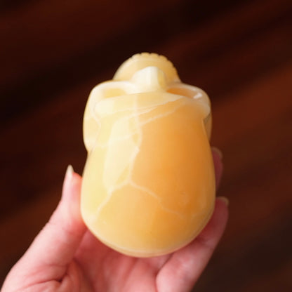 Yellow Calcite Crystal Skull | Calcite Skull