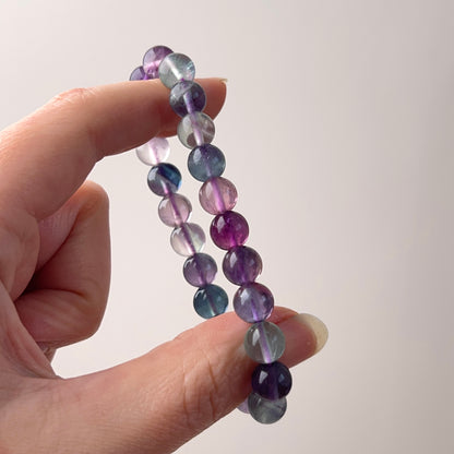 Rainbow Fluorite Bracelet | Crystal Stretch Bracelet