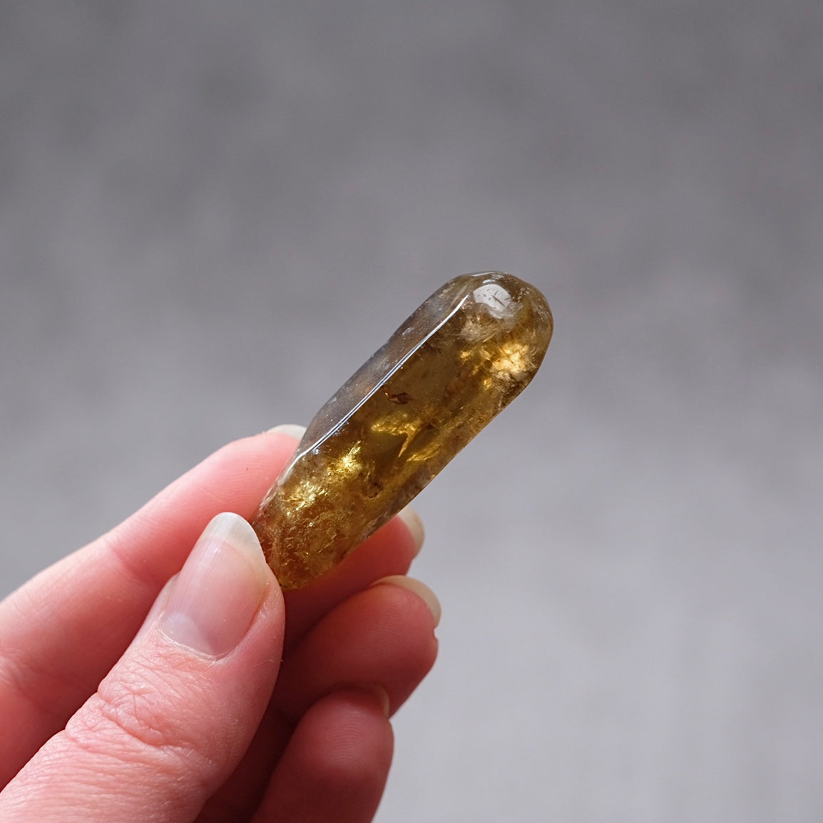 Natural Citrine Pocket Stone | African Citrine Crystal