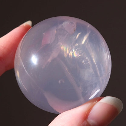 Girasol Rose Quartz Sphere | Mozambique Rose Quartz Crystal Sphere