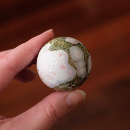 8th Vein Ocean Jasper Sphere | Orbicular Jasper Crystal Sphere